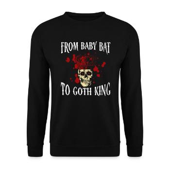 From Baby Bat to Goth Queen Gothic - Unisex Sweatshirt - black - Front - Alina (178cm) & Michal (187cm)