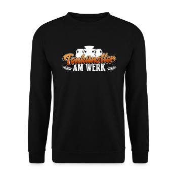 Tonkünstler Am Werk - Töpfer Töpfern - Unisex Pullover - Schwarz - Vorne - Alina (178cm) & Michal (187cm)