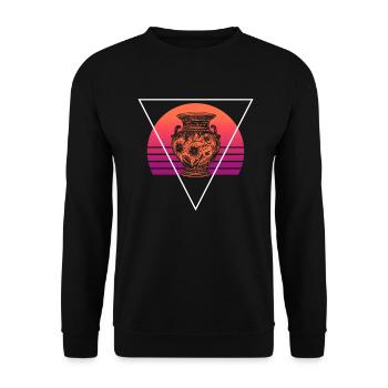 Pottery Vase Sunset - Pottery Ceramist - Unisex Sweatshirt - black - Front - Alina (178cm) & Michal (187cm)