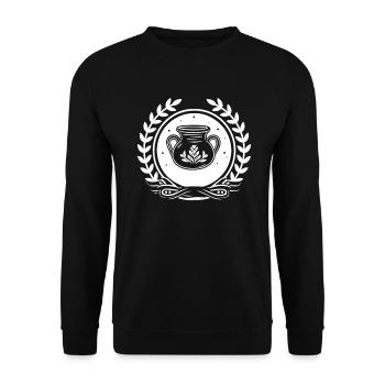 Pottery Vase - Pottery Ceramist - Unisex Sweatshirt - black - Front - Alina (178cm) & Michal (187cm)