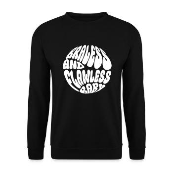 Sans soutien-gorge et sans défaut, bébé - Costume hippie sans soutien-gorge - Sweat-shirt Unisexe - noir - Devant - Alina (178cm) & Michal (187cm)
