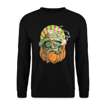 Hippie Trip Gras Cannabis Rauchen - Unisex Pullover - Schwarz - Vorne - Alina (178cm) & Michal (187cm)