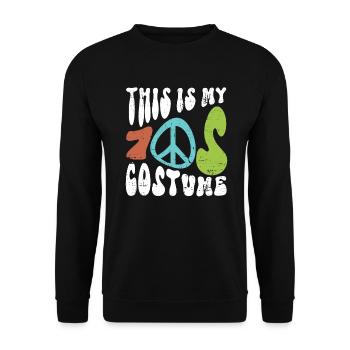 This is my 70s costume - hippie costume - Unisex Sweatshirt - black - Front - Alina (178cm) & Michal (187cm)