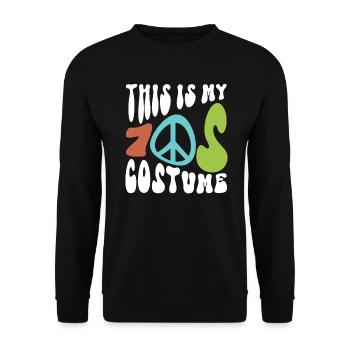 This is my 70s costume - hippie costume - Unisex Sweatshirt - black - Front - Alina (178cm) & Michal (187cm)
