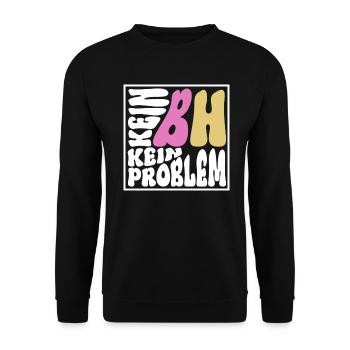 Pas de soutien-gorge Pas de problème - Costume hippie années 70 - Sweat-shirt Unisexe - noir - Devant - Alina (178cm) & Michal (187cm)