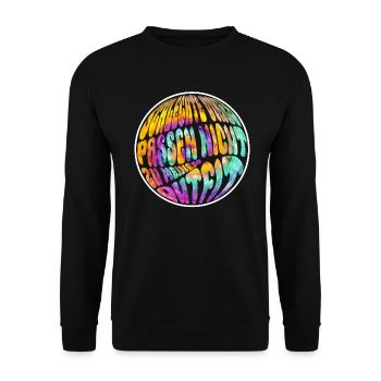 Bad vibes don't match the outfit - hippie - Unisex Sweatshirt - black - Front - Alina (178cm) & Michal (187cm)