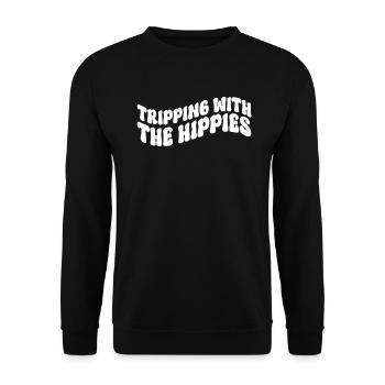 Tripping With The Hippies - Hippie Costume - Unisex Sweatshirt - black - Front - Alina (178cm) & Michal (187cm)