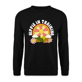 Hippie In Training - Hippie Costume Tie Dye - Unisex Sweatshirt - black - Front - Alina (178cm) & Michal (187cm)