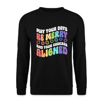 Hippie Christmas Chakra - Unisex Pullover - Schwarz - Vorne - Alina (178cm) & Michal (187cm)
