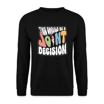 Décision conjointe - Costume hippie - Sweat-shirt Unisexe - noir - Devant - Alina (178cm) & Michal (187cm)