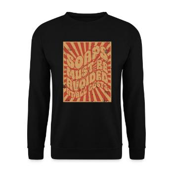 Les savons doivent être évités - costume hippie - Sweat-shirt Unisexe - noir - Devant - Alina (178cm) & Michal (187cm)