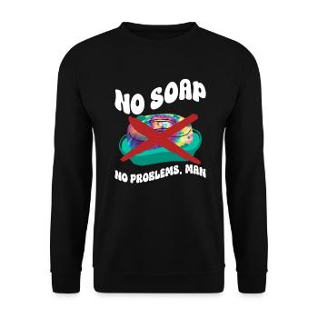 Pas de problèmes sans savon, homme - teinture de cravate hippie - Sweat-shirt Unisexe - noir - Devant - Alina (178cm) & Michal (187cm)