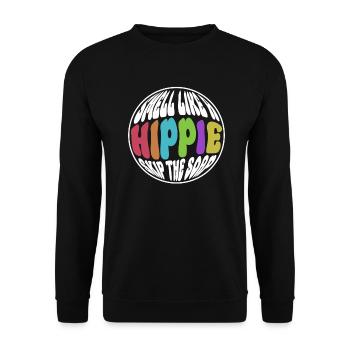 Smell Like a Hippie Soap - Hippie Costume - Unisex Sweatshirt - black - Front - Alina (178cm) & Michal (187cm)