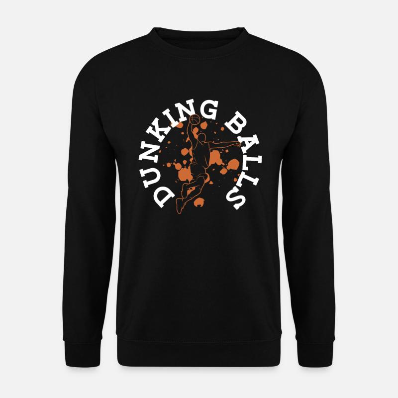 Dunking Balls - Funny Basketball - Unisex Sweatshirt - black