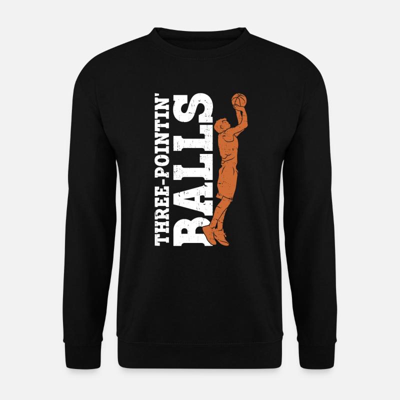 Three-point balls - Funny basketball - Unisex Sweatshirt - black