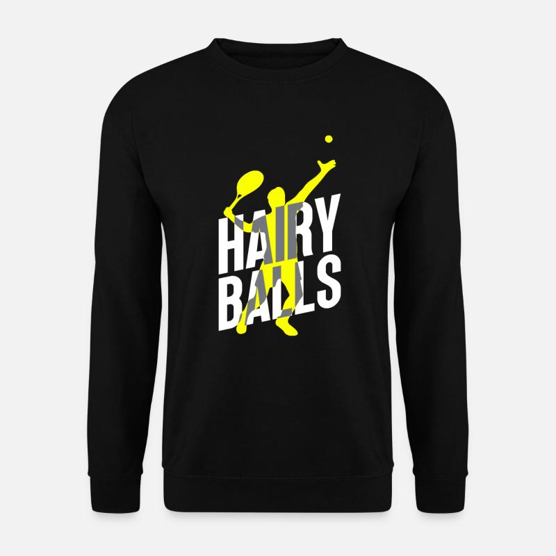 Hairy Balls - Funny Tennis - Unisex Sweatshirt - black