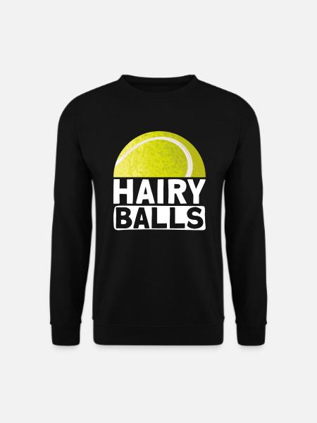 Haarige Bälle - Lustiges Tennis - Unisex Pullover - Schwarz