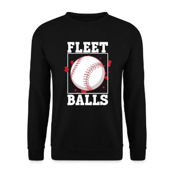 Flotte Bälle - Lustiger Baseball - Unisex Pullover - Schwarz - Vorne - Alina (178cm) & Michal (187cm)