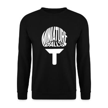 Miniaturbälle - Lustiges Ping Pong - Unisex Pullover - Schwarz - Vorne - Alina (178cm) & Michal (187cm)