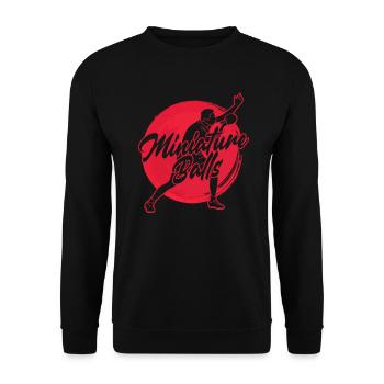 Miniaturbälle - Lustiges Ping Pong - Unisex Pullover - Schwarz - Vorne - Alina (178cm) & Michal (187cm)