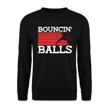 Bouncin' Balls - Lustiges Ping Pong - Unisex Pullover - Schwarz - Vorne - Alina (178cm) & Michal (187cm)