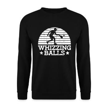 Hissing Balls - Funny Pickleball - Unisex Sweatshirt - black - Front - Alina (178cm) & Michal (187cm)