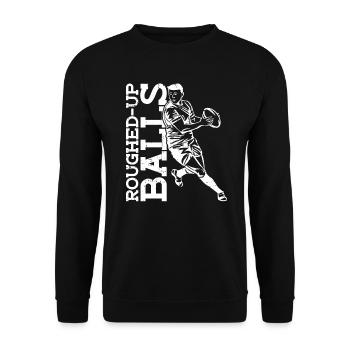 Balles rugueuses - Funny Rugby - Sweat-shirt Unisexe - noir - Devant - Alina (178cm) & Michal (187cm)