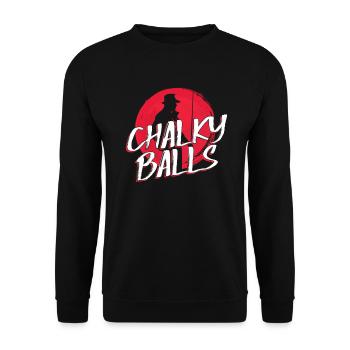 Chalky Balls - Lustig Billard - Unisex Pullover - Schwarz - Vorne - Alina (178cm) & Michal (187cm)