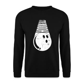 Hakende Kugeln - Lustiges Bowling - Unisex Pullover - Schwarz - Vorne - Alina (178cm) & Michal (187cm)