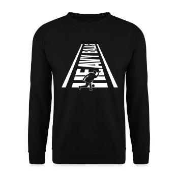 Schwere Kugeln - Lustiges Bowling - Unisex Pullover - Schwarz - Vorne - Alina (178cm) & Michal (187cm)