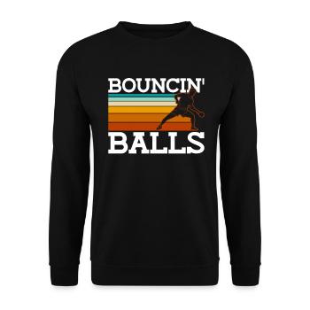 Bouncin' Balls - Lustiges Ping Pong - Unisex Pullover - Schwarz - Vorne - Alina (178cm) & Michal (187cm)