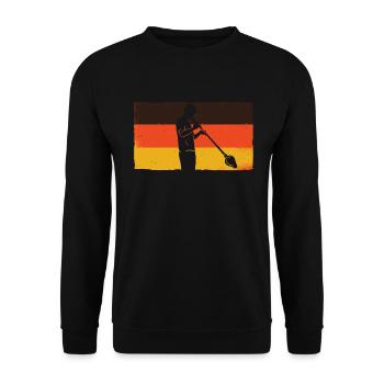 Glassblower German Flag - Glassblower Glassblower - Unisex Sweatshirt - black - Front - Alina (178cm) & Michal (187cm)