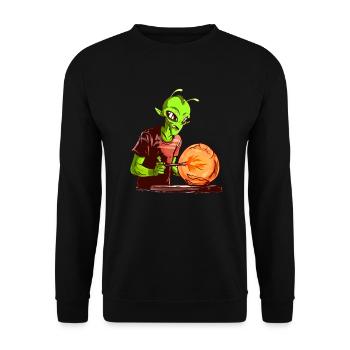 Alien comme souffleur de verre - souffleurs de verre souffleurs de verre - Sweat-shirt Unisexe - noir - Devant - Alina (178cm) & Michal (187cm)