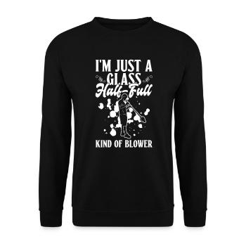 Je ne suis qu’un souffleur de verre à moitié plein - souffleurs de verre - Sweat-shirt Unisexe - noir - Devant - Alina (178cm) & Michal (187cm)