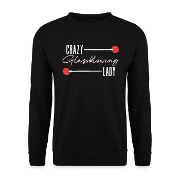 Crazy Glassblower - Glassblower Glassblower - Unisex Sweatshirt - black - Front - Alina (178cm) & Michal (187cm)
