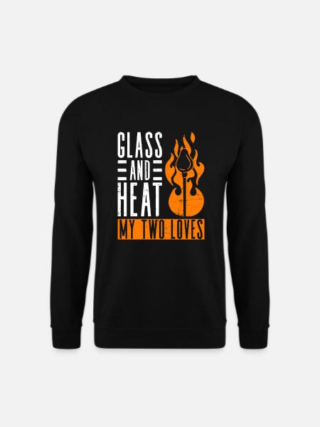 Glas und Wärme - Meine zwei Lieben - Glasbläser - Unisex Pullover - Schwarz