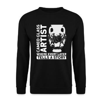 Cameo Glass Artist - Wo jede Schicht eine - Unisex Pullover - Schwarz - Vorne - Alina (178cm) & Michal (187cm)