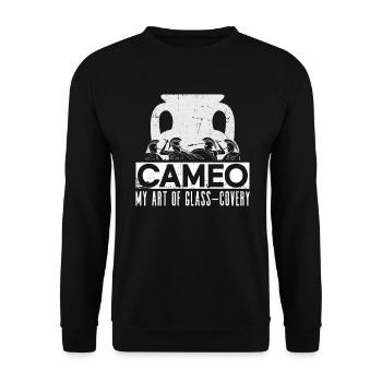 Cameo - Meine Kunst der Glasgewinnung - Cameo Glas - Unisex Pullover - Schwarz - Vorne - Alina (178cm) & Michal (187cm)