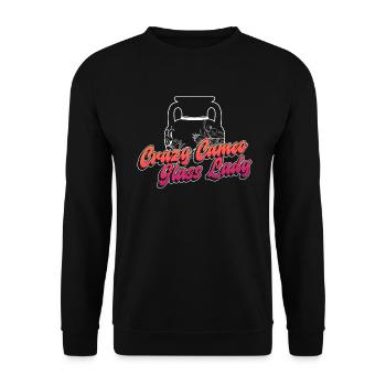 Crazy Cameo Glass Lady - Cameo Glass Artist - Unisex Sweatshirt - black - Front - Alina (178cm) & Michal (187cm)