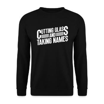 Couper le verre et prendre des noms - vitrail - Sweat-shirt Unisexe - noir - Devant - Alina (178cm) & Michal (187cm)
