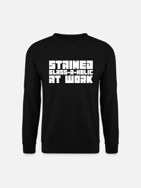 Vitrail A-Holic au travail - - Sweat-shirt Unisexe - noir
