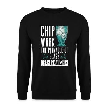 Chip Work - Die Spitze des Glashandwerks - Chip - Unisex Pullover - Schwarz - Vorne - Alina (178cm) & Michal (187cm)