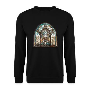 Stained Glass - Stained Glass Artist - Unisex Sweatshirt - black - Front - Alina (178cm) & Michal (187cm)
