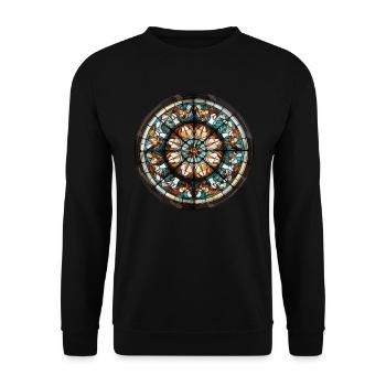 Stained Glass - Stained Glass Artist - Unisex Sweatshirt - black - Front - Alina (178cm) & Michal (187cm)
