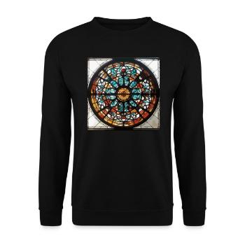 Stained Glass - Stained Glass Artist - Unisex Sweatshirt - black - Front - Alina (178cm) & Michal (187cm)