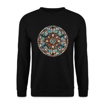 Stained Glass - Stained Glass Artist - Unisex Sweatshirt - black - Front - Alina (178cm) & Michal (187cm)