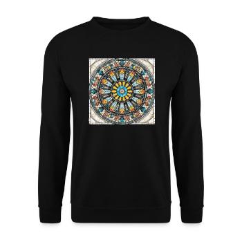 Stained Glass - Stained Glass Artist - Unisex Sweatshirt - black - Front - Alina (178cm) & Michal (187cm)