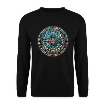 Stained Glass - Stained Glass Artist - Unisex Sweatshirt - black - Front - Alina (178cm) & Michal (187cm)