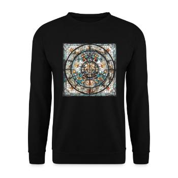 Stained Glass - Stained Glass Artist - Unisex Sweatshirt - black - Front - Alina (178cm) & Michal (187cm)