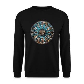 Stained Glass - Stained Glass Artist - Unisex Sweatshirt - black - Front - Alina (178cm) & Michal (187cm)